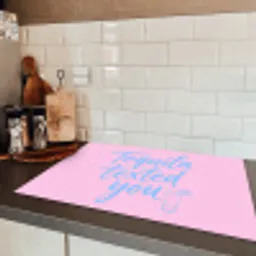 Tequila texted you - Roze - Blauw Inductie beschermer vinyl 3mm klein -sfeer3