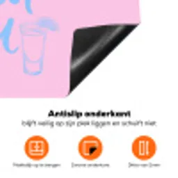 Tequila texted you - Roze - Blauw Inductie beschermer vinyl 3mm klein -zzzzzzz-td-onderkant