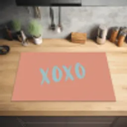 XOXO - Blauw - Perzikkleur Inductie beschermer vinyl 3mm klein -sfeer5