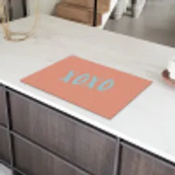 XOXO - Blauw - Perzikkleur Inductie beschermer vinyl 3mm klein -sfeer8