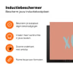 XOXO - Blauw - Perzikkleur Inductie beschermer vinyl 3mm klein -zzzzzzz-td-ups