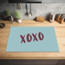 XOXO - Blauw - Rood Inductie beschermer vinyl 3mm klein -sfeer5