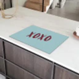 XOXO - Blauw - Rood Inductie beschermer vinyl 3mm klein -sfeer8