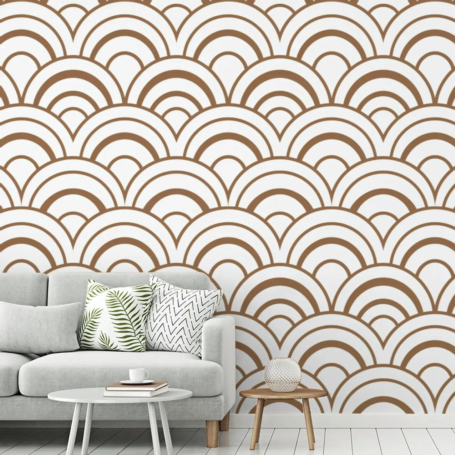 Behang - Klassiek - Motief - Terracotta