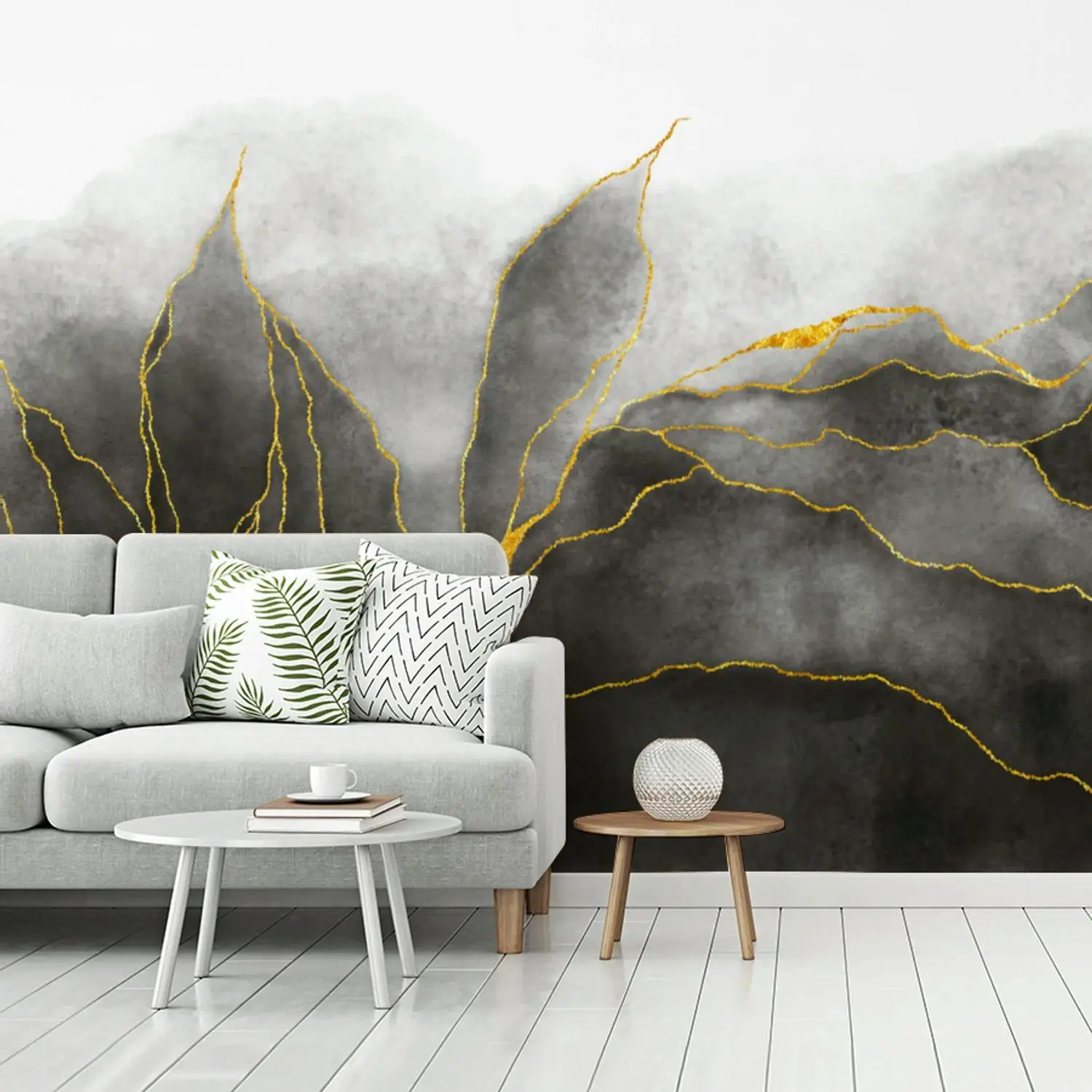 Behang - Marmer - Zwart - Goud - Luxe - Marmerlook