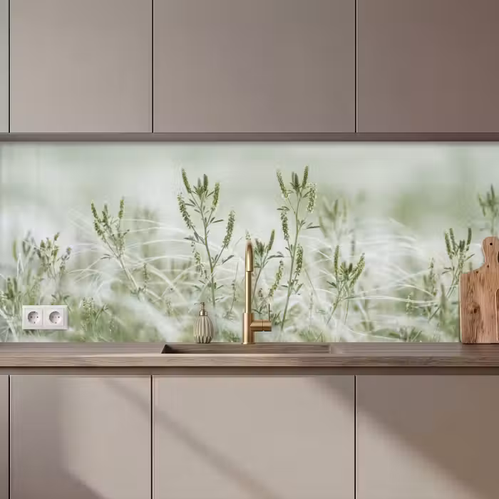 Keuken achterwand - Grassen - Minimalistisch - Groen