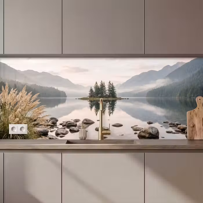 Keuken achterwand - Meer - Bergen - Landschap - Groen
