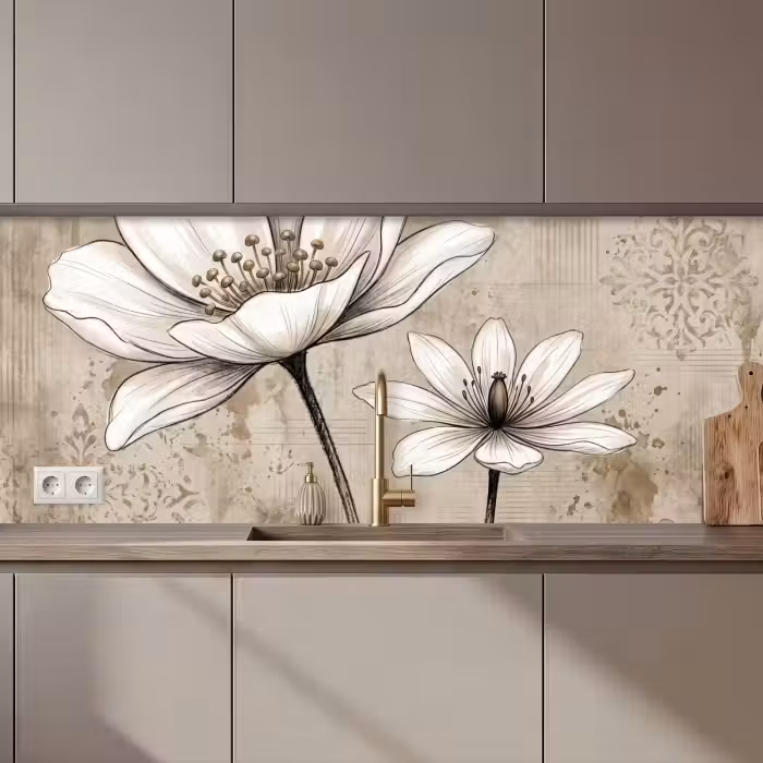 Keuken achterwand - Modern - Design - Wit