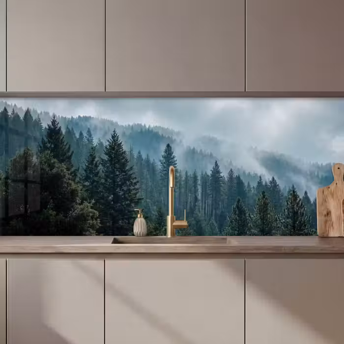 Keuken achterwand - Naaldwoud - Bergen - Mist