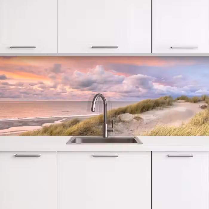 Keuken achterwand - Strand - Zee - Duin - Zonsondergang