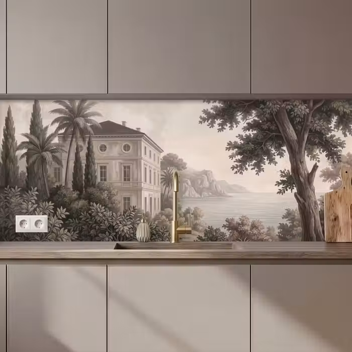 Keuken achterwand - Zee - Villa - Beige