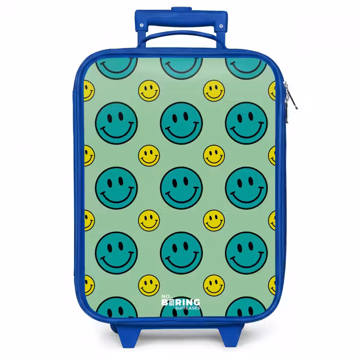 Kinderkoffer blauw - All smiles groen