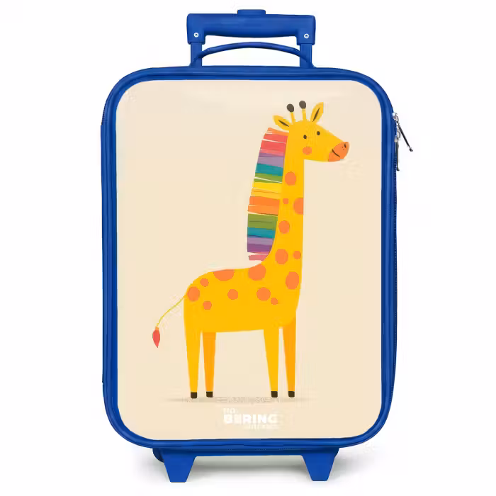 Kinderkoffer - Blauw - Giraffe - Dier - Kleurrijk