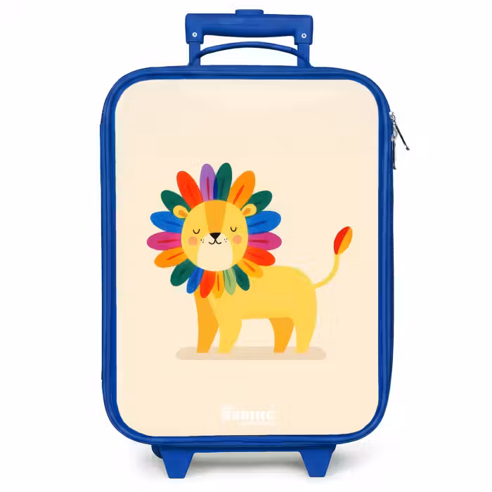 Kinderkoffer - Blauw - Leeuw - Manen - Kleurrijk