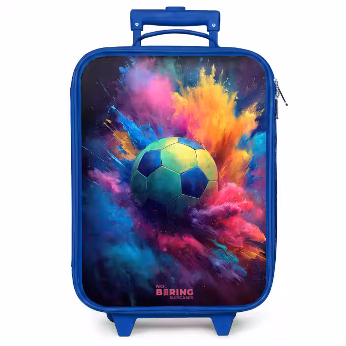 Kinderkoffer - Blauw - Neon - Bal - Kleurrijk