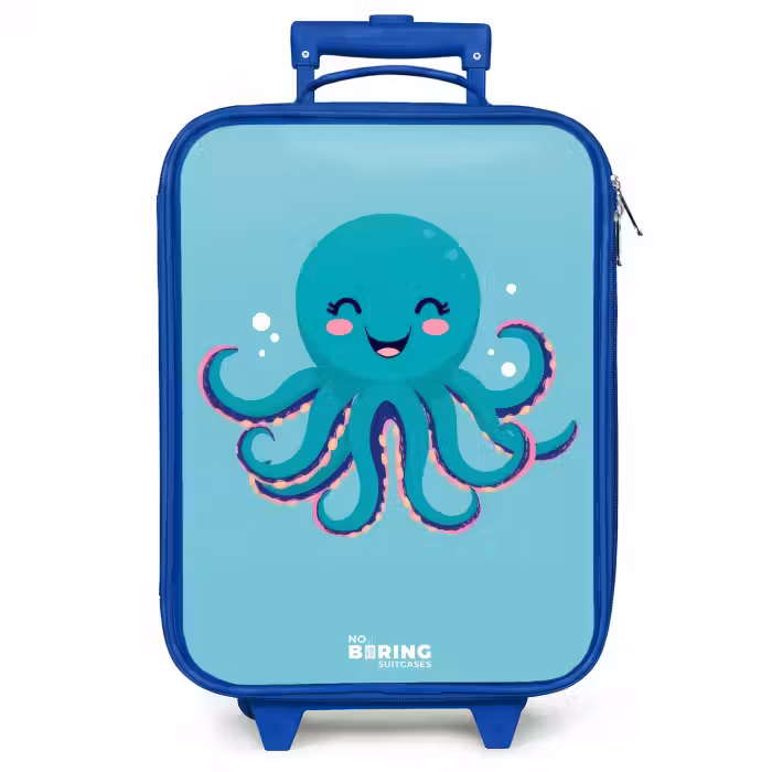 Kinderkoffer - Blauw - Octopus - Water - Blauw