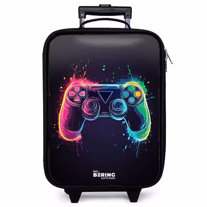 Kinderkoffer - Zwart - Game - Controller - Kleurrijk