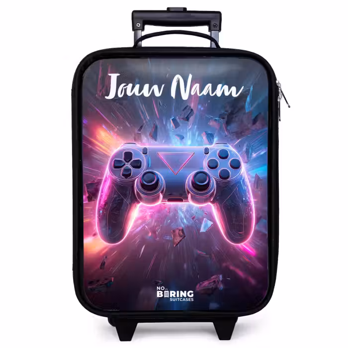 Kinderkoffer met naam - Controller - Neon - Game