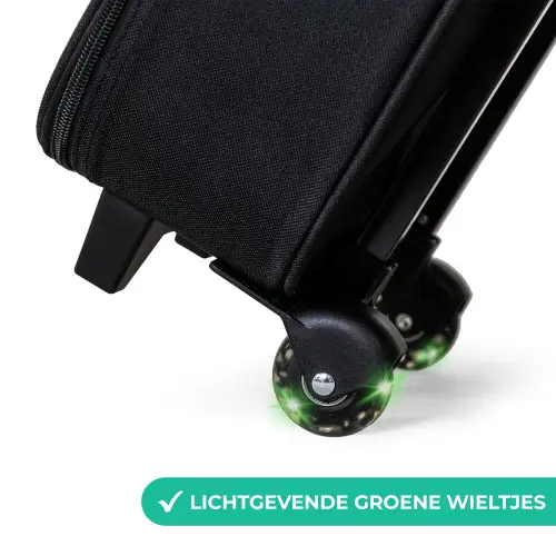 Pizza met blauwe achtergrond Kinderkoffer - Zwart klein -wiel_NL