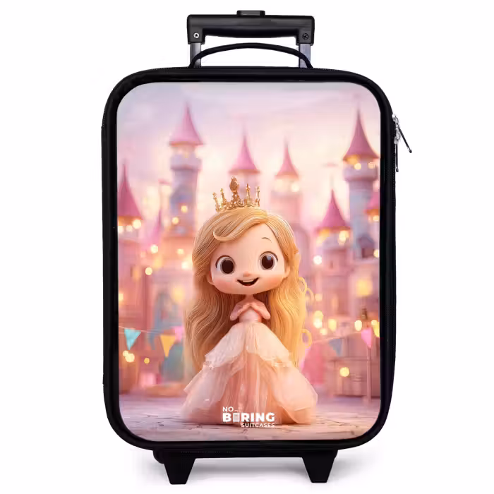 Kinderkoffer - Zwart - Prinses - Roze - Kasteel