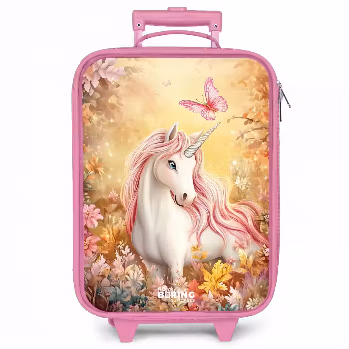 Kinderkoffer - Roze - Eenhoorn - Vlinder - Roze - Manen