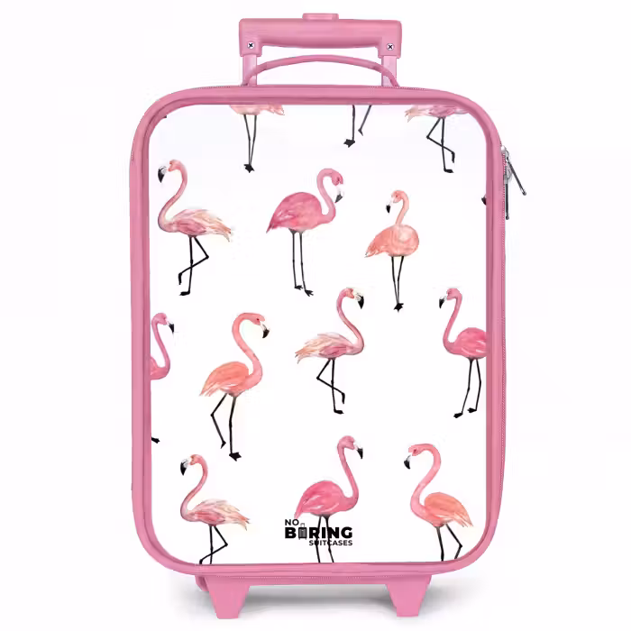 Kinderkoffer roze - Flamingo feestje