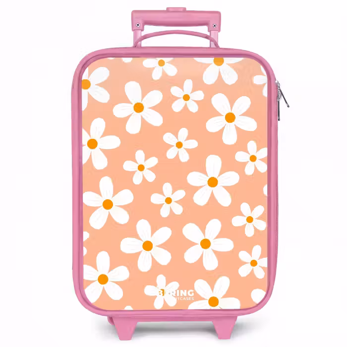 Kinderkoffer roze - Madeliefjesmania perzik