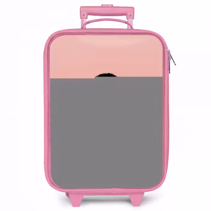 Kinderkoffer - Roze - Pinguïn - Stippen - Roze - Minimalistisch