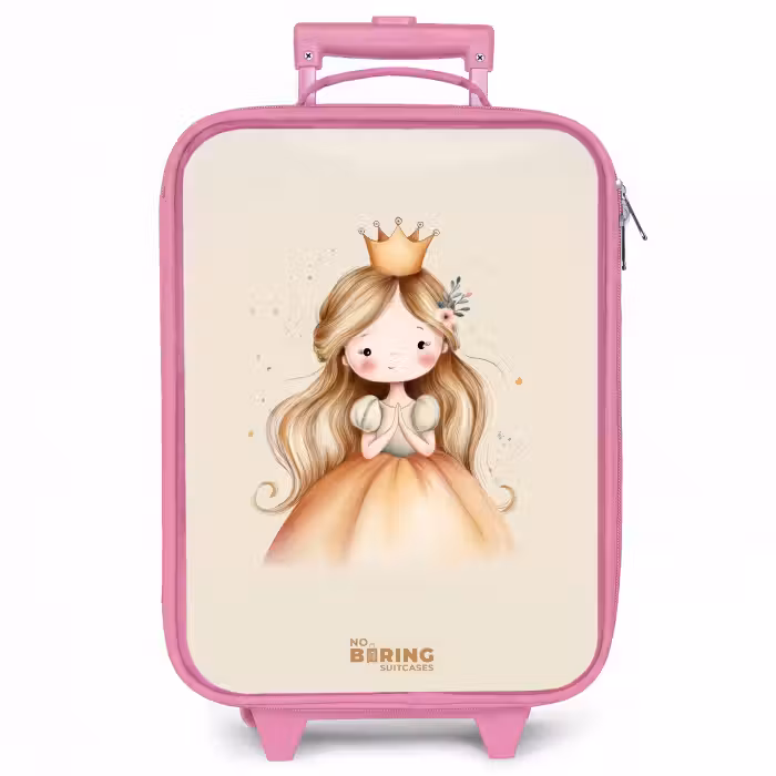 Kinderkoffer roze - Prinses in gouden tinten