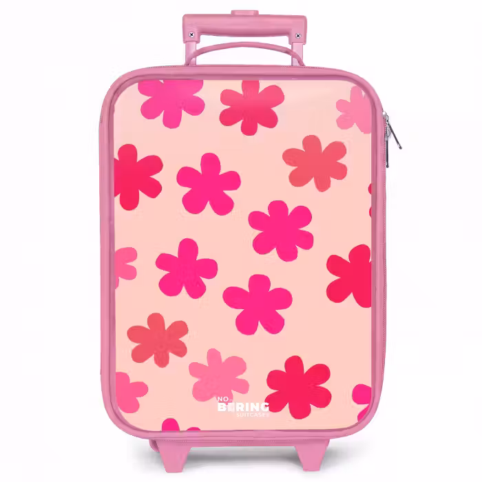 Kinderkoffer - Roze - Roze bloemen