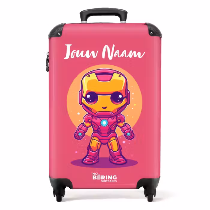 Koffer met naam - Roze ranger