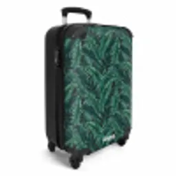 Palm bladeren monstera donker patroon NBS - Handbagage koffer - Kinderen Unisex middel -productfoto_3d