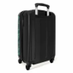 Palm bladeren monstera donker patroon NBS - Handbagage koffer - Kinderen Unisex middel -achterkant