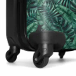 Palm bladeren monstera donker patroon NBS - Handbagage koffer - Kinderen Unisex middel -wiel