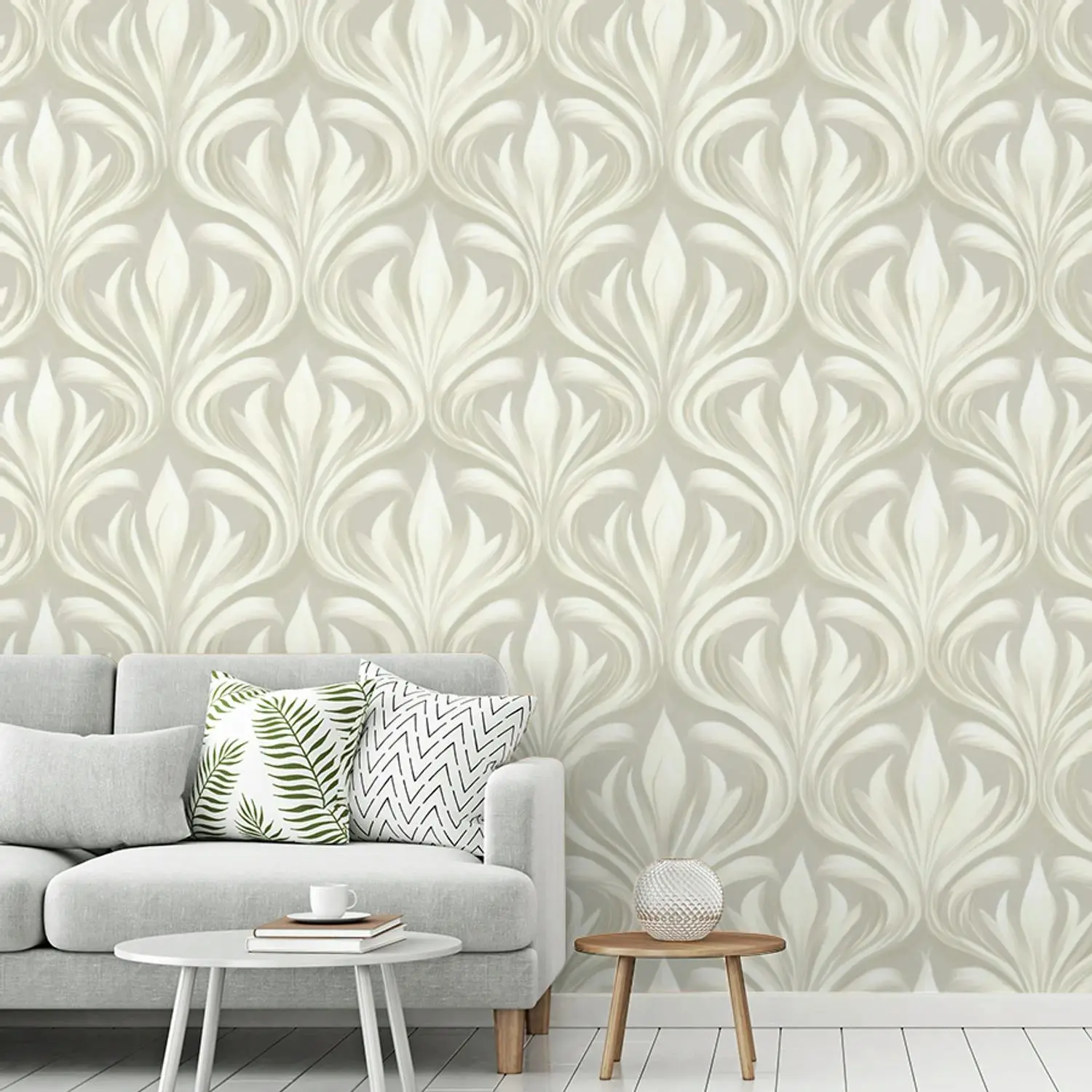 Behang - Barok - Patroon - Beige