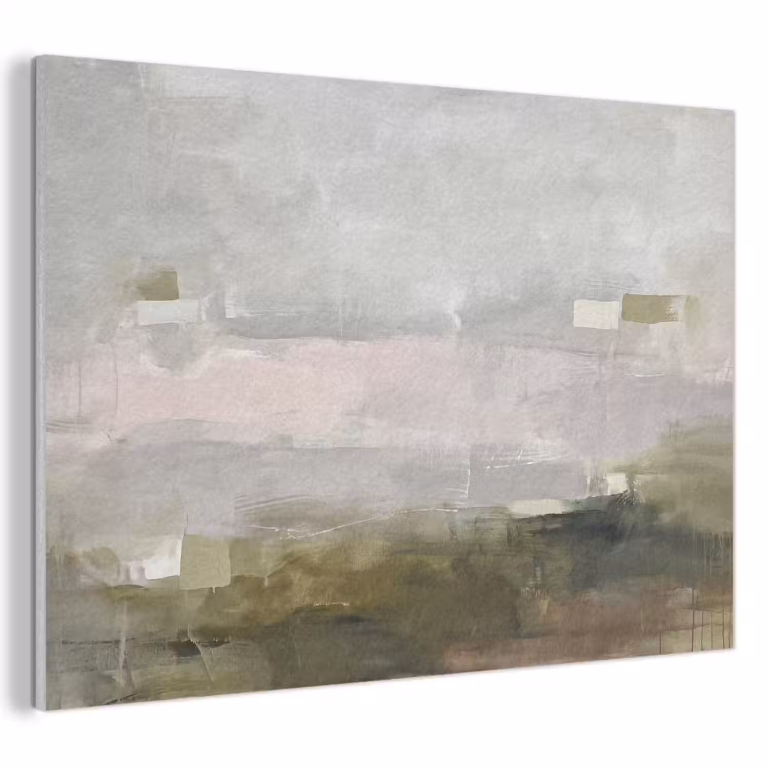 Abstract - Gelaagd - Kunst - Modern - Grijs-Groen PET vilt klein -3d