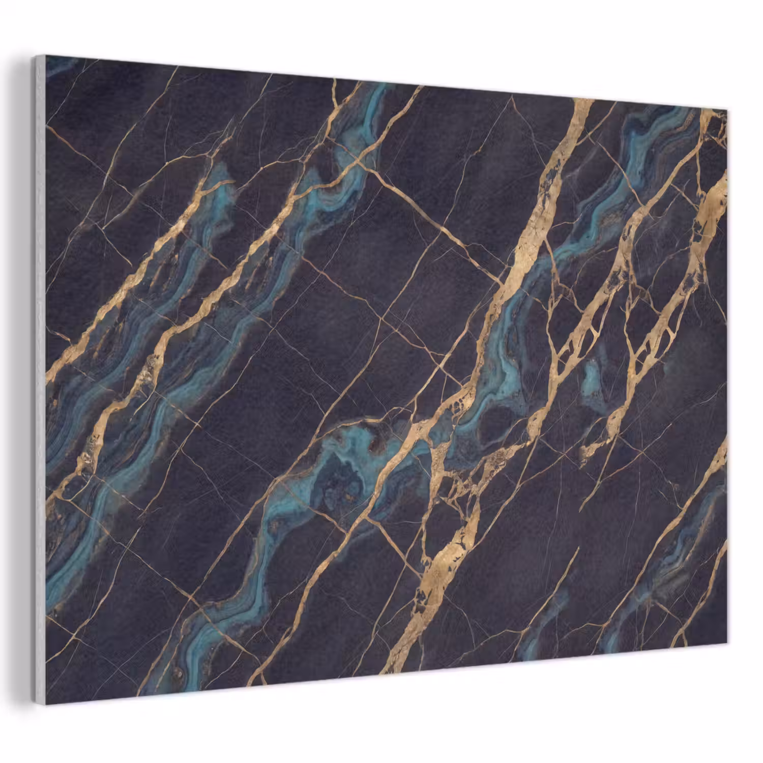 Abstract - Gouden lijnen - Kunst - Modern - Zwart PET vilt klein -3d