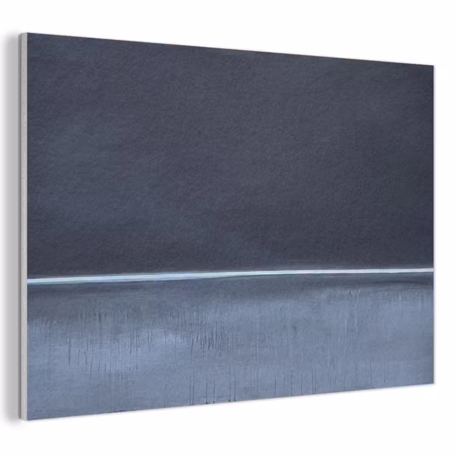 Abstract - Horizontale lijn - Minimalistisch - Donkerblauw - Kunst PET vilt klein -3d