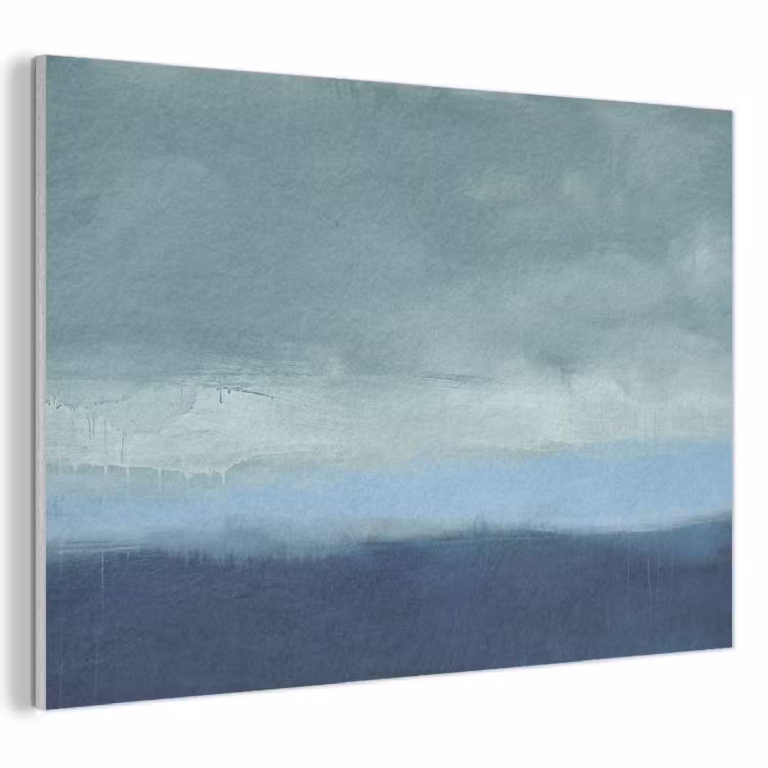 Abstract - Lagen - Rust - Modern - Blauw PET vilt klein -3d