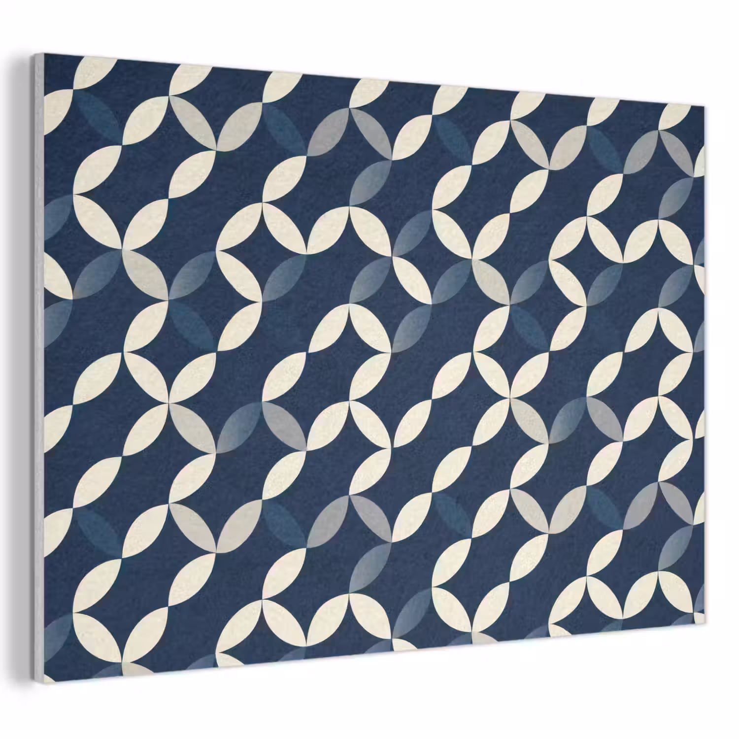 Abstract - Patroon - Blauw PET vilt klein 837 -3d