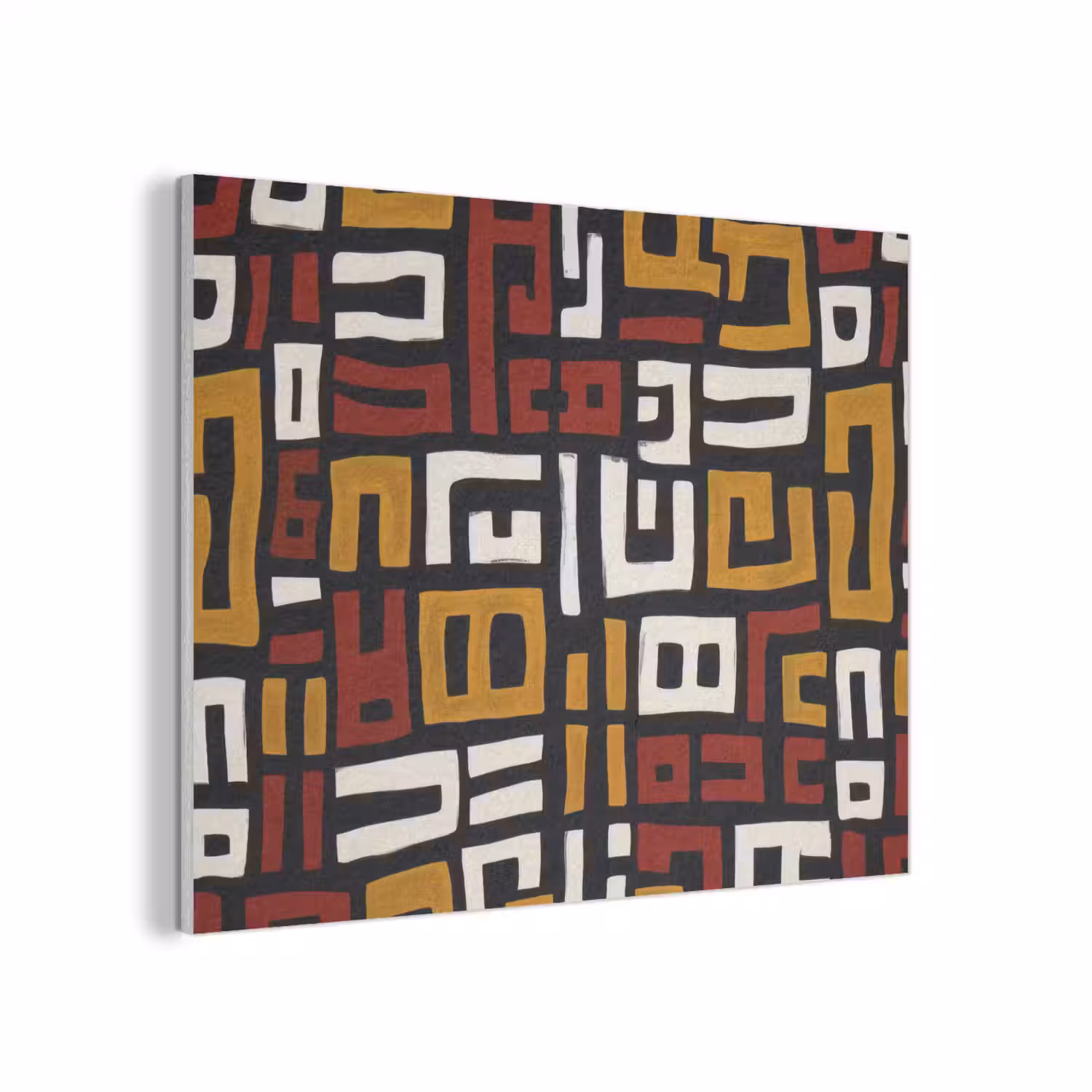 Abstract - Patroon - Rood PET vilt klein -3d