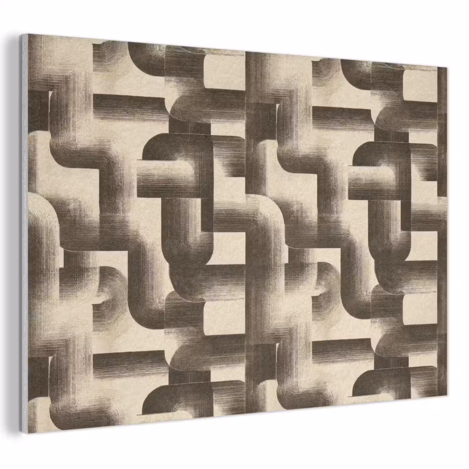 Abstract - Retro - Zwart PET vilt klein 837 -3d
