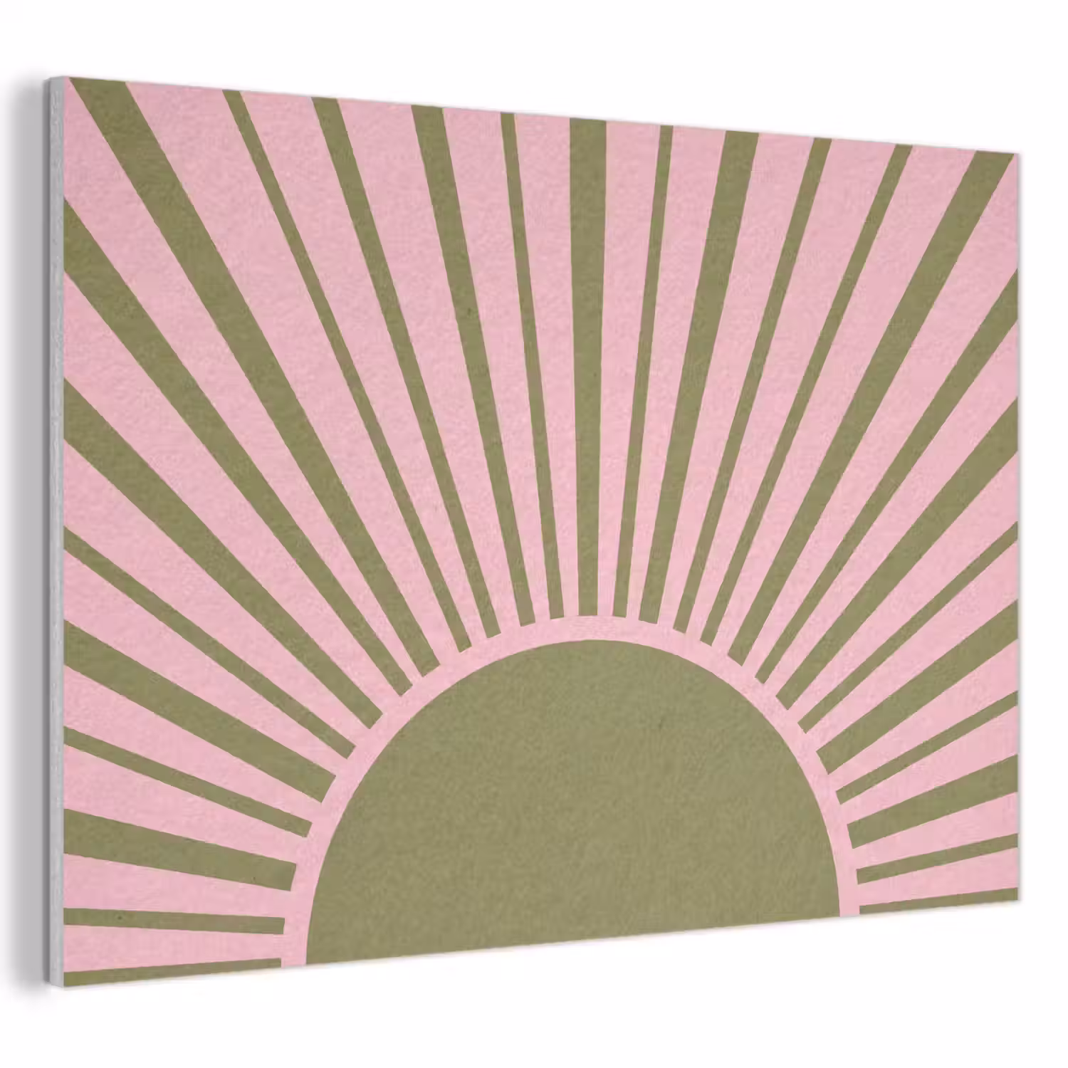Abstract - Stralen - Grafisch - Roze - Groen PET vilt klein -3d