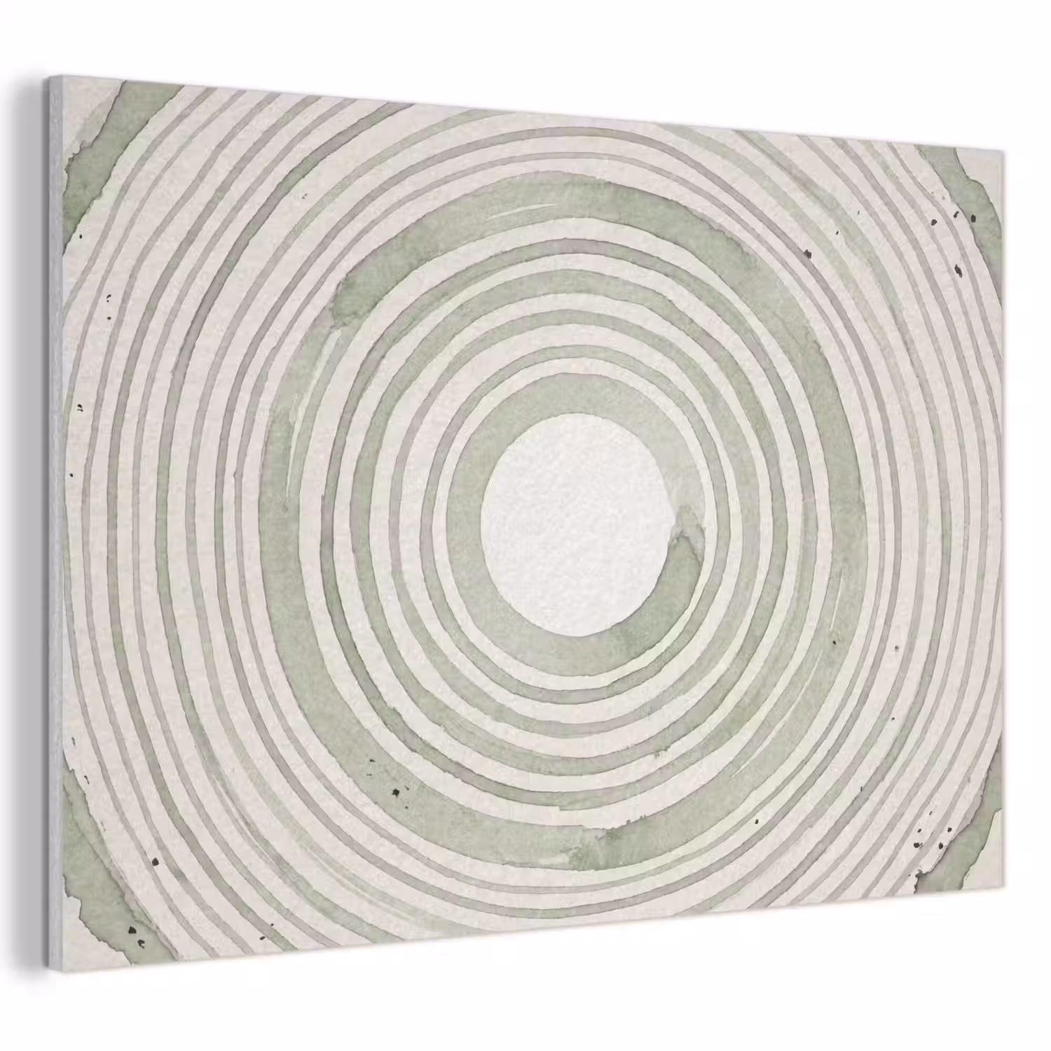 Abstractie - Cirkels - Waterverf - Groen - Modern PET vilt klein -3d