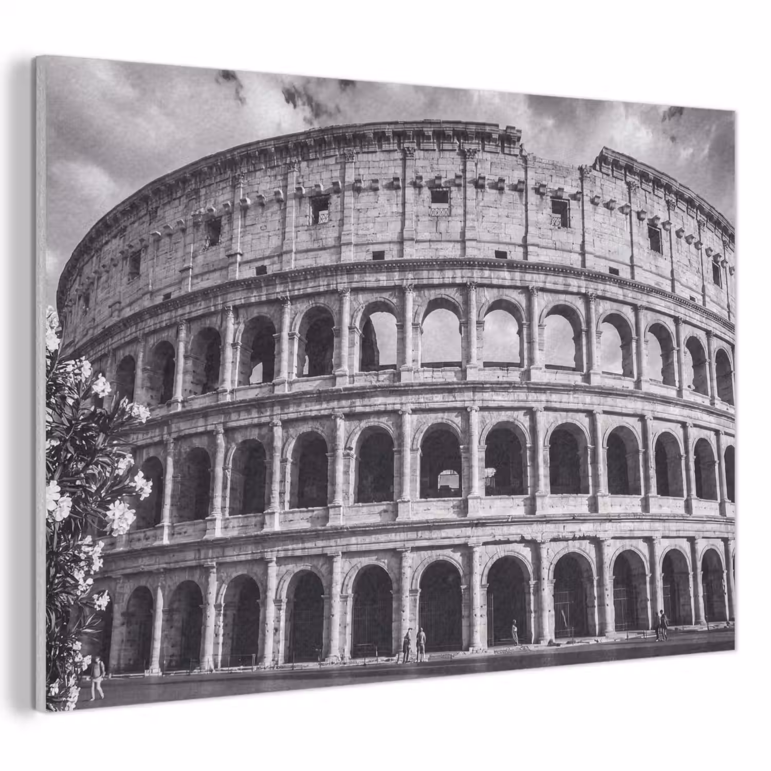 Architectuur - Colosseum - Rome - Historisch - Zwart-wit PET vilt klein -3d