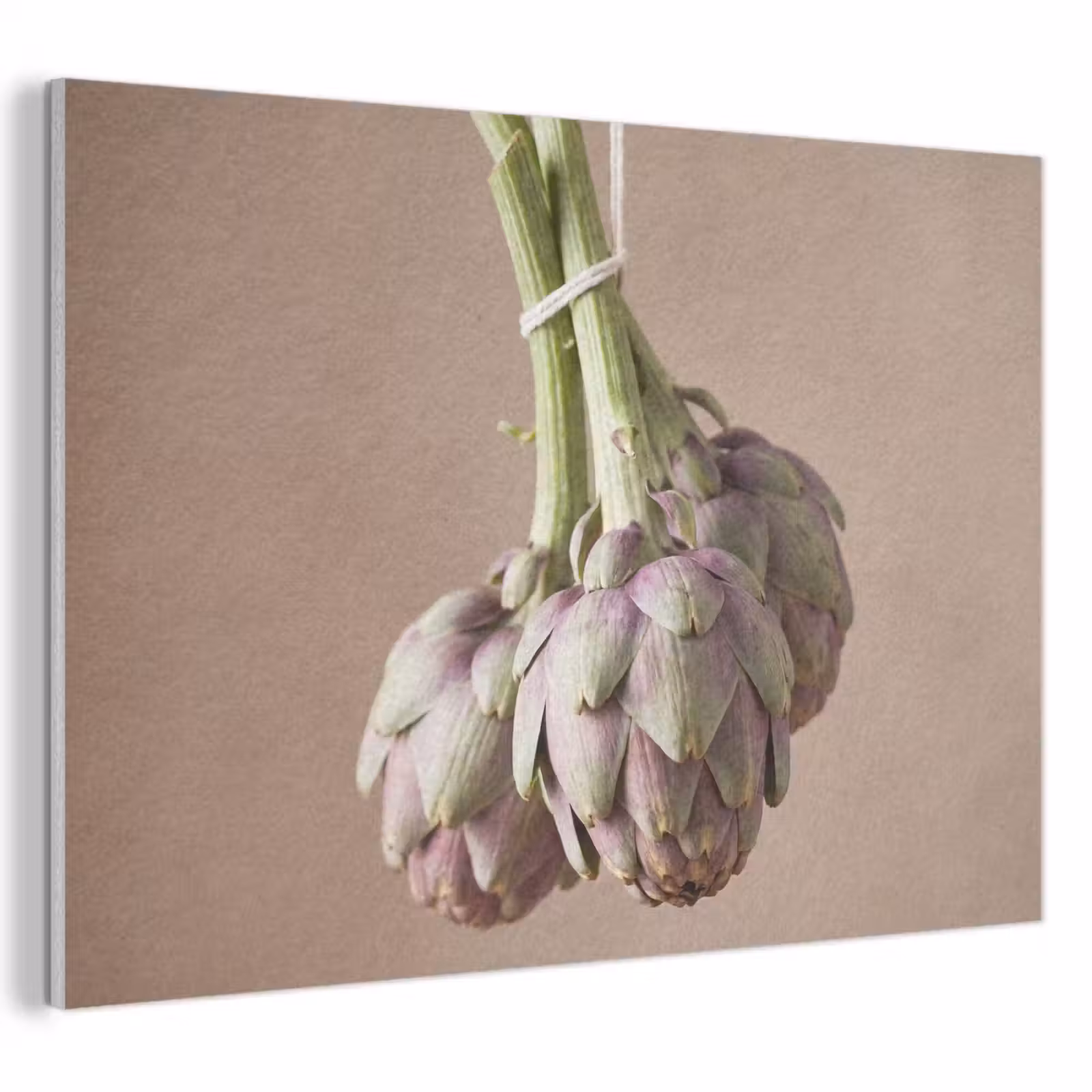 Akoestisch schilderij - Artisjokken - Hangend - Groenten - Artisjokken - Hangend - Groenten PET vilt klein