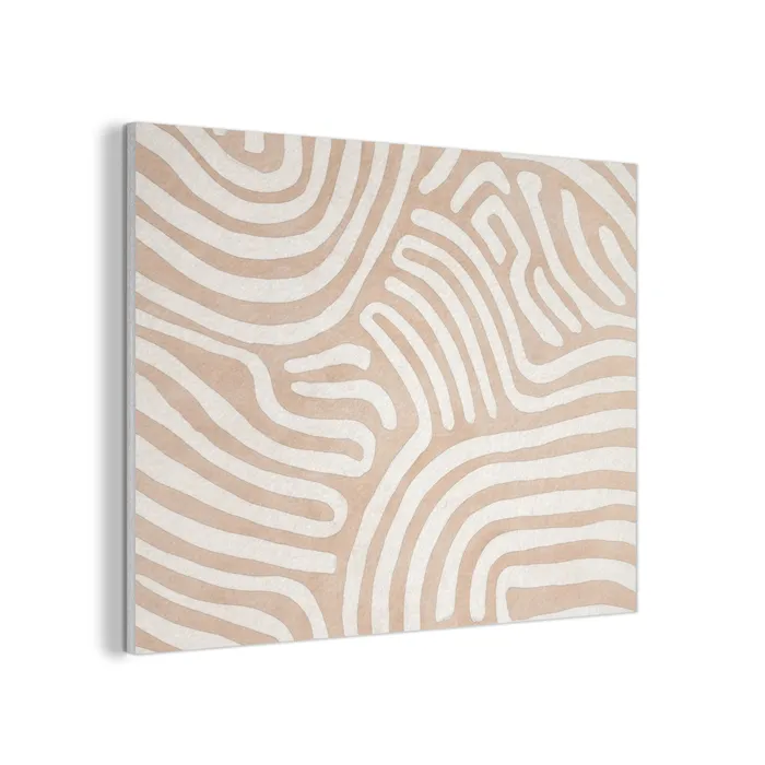 Beige - Aardspatroon PET vilt klein -3d