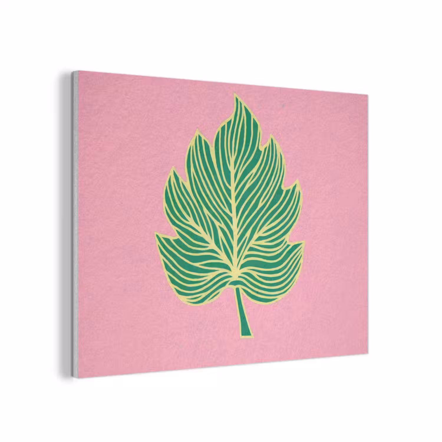 Blad - Groen - Illustratie - Minimalistisch PET vilt klein -3d