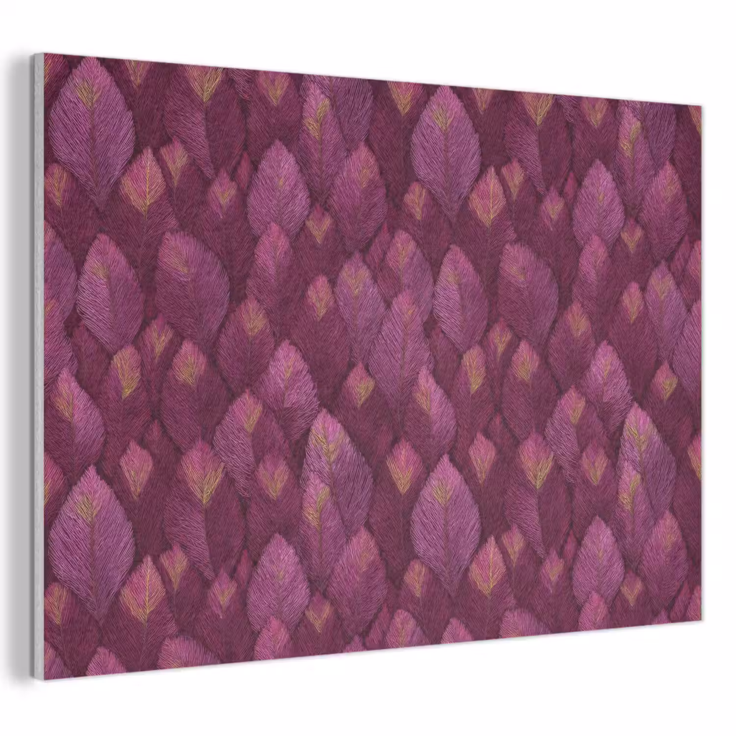 Bladeren - Patroon - Burgundy PET vilt klein 837 -3d