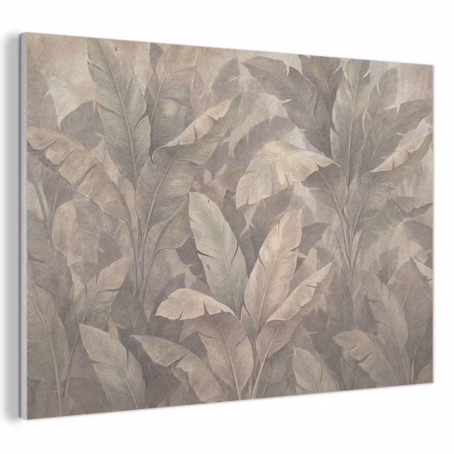 Bladeren - Tropisch - Natuur - Modern - Beige PET vilt klein -3d